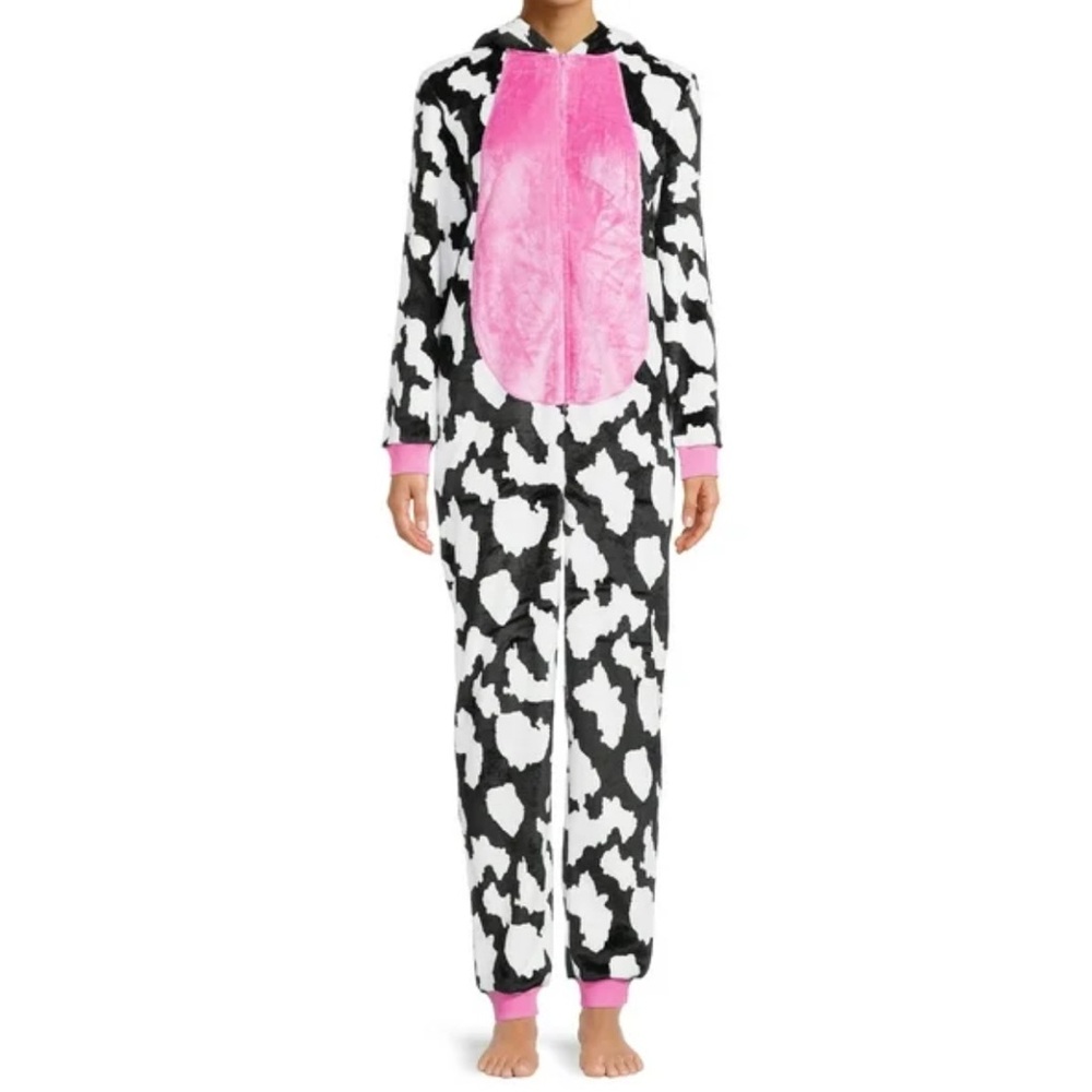Kids Cow Print Costume Pajama Set